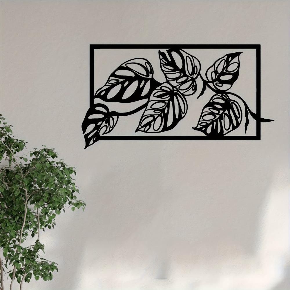 Metal Leaf Wall Art Rustproof Sculpture Outdoor Garden Decor