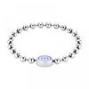 Gucci Yba753437001  753437 J8410 8136  InterlockinG G Enamel Ball Chain Silver Bracelet