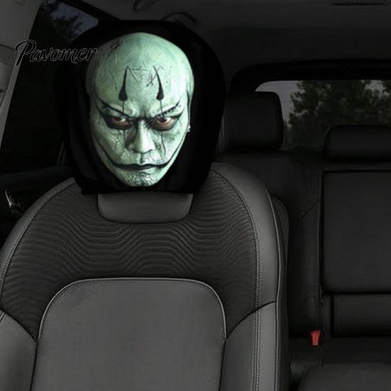 Einfach zu installierendes Auto-Sitzzubehör, Universale Abdeckung, Gruselige Kopfstützenbezüge, Atmungsaktives Innenraum-Styling, Elastisch für Limousine, LKW, SUV Fahrzeuge