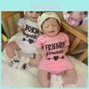 Entzückende 22'' Reborn Baby Jungen- und Mädchenpuppen mit sanfter Berührung, Vinyl- und Stoffkörper