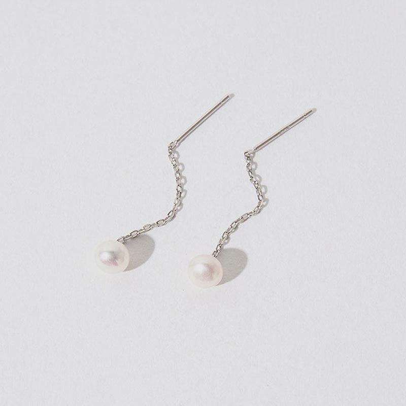 Niche Earlines for Women Freshwater Pearl Earrings Trendy Students Cold Style