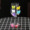 Silikon Schmetterling Weinglas-Markierer und Trenner - Partyzubehör Saugnapf-Aufkleber