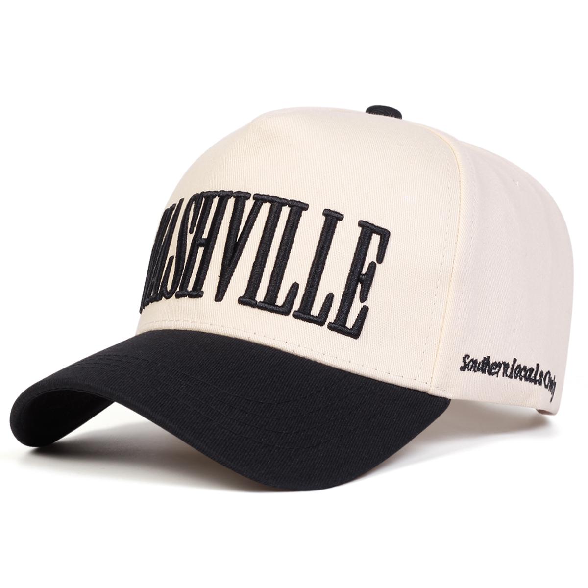 

Unisex Nashville Letter Embroidery Baseball Caps Spring Autumn Outdoor Adjustable Casual Hats Sunscreen Hat Sports Cap