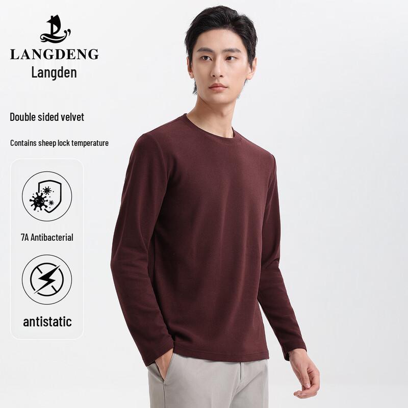Langdeng Men s Double-Sided German Velvet Thermal Base Layer T-Shirt L (175/92A)