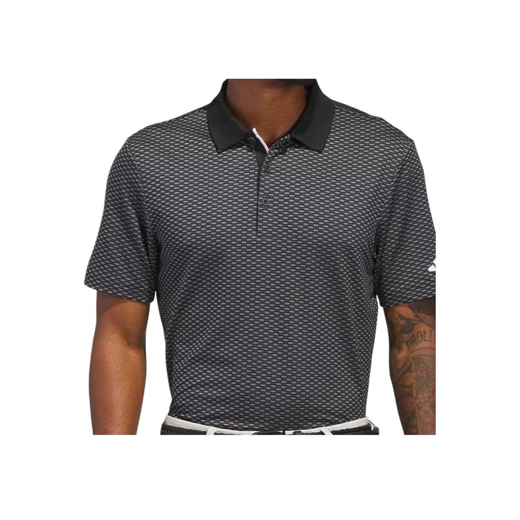 Adidas Beyond Textured Polo Shirt Golf Comfortable Trendy Fashion Versatile Short Sleeve Polo Men tops Black IM7869