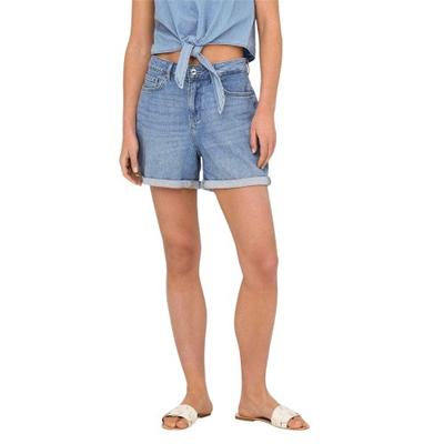 Nur Damen Jeans-Shorts mit Bündchen