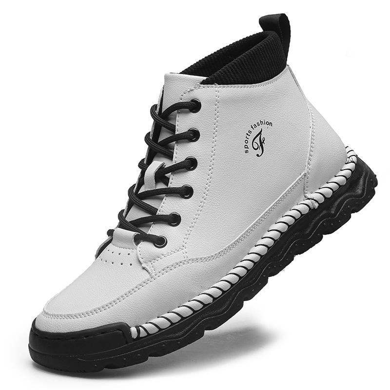 

39-48 Зимние мужские ботинки Натуральная кожа Мужская обувь Мягкие мокасины Лоферы Мужской бренд Мужские слипоны Удобная обувь для вождения 47 белый