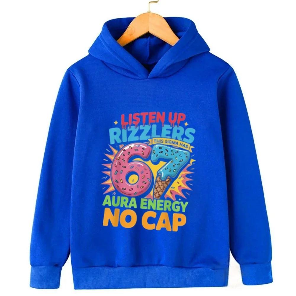 Spring Autumn 67 Children's Hoodie Kids Casual Boys Girl Pullover Fashionable and Funny Comfortable Sweatshirt Hoodies Coat