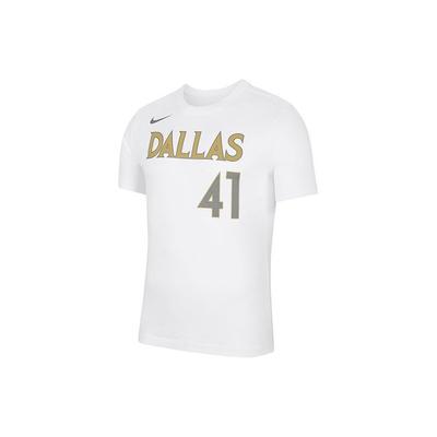 NBA Basketball Short Sleeve T-Shirt Featuring Dirk Nowitzki, No. 41 Men Tops White CT9770-100