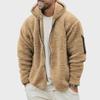 Herr Höst/Vinter Dubbelsidig Fleece Jacka med Huva