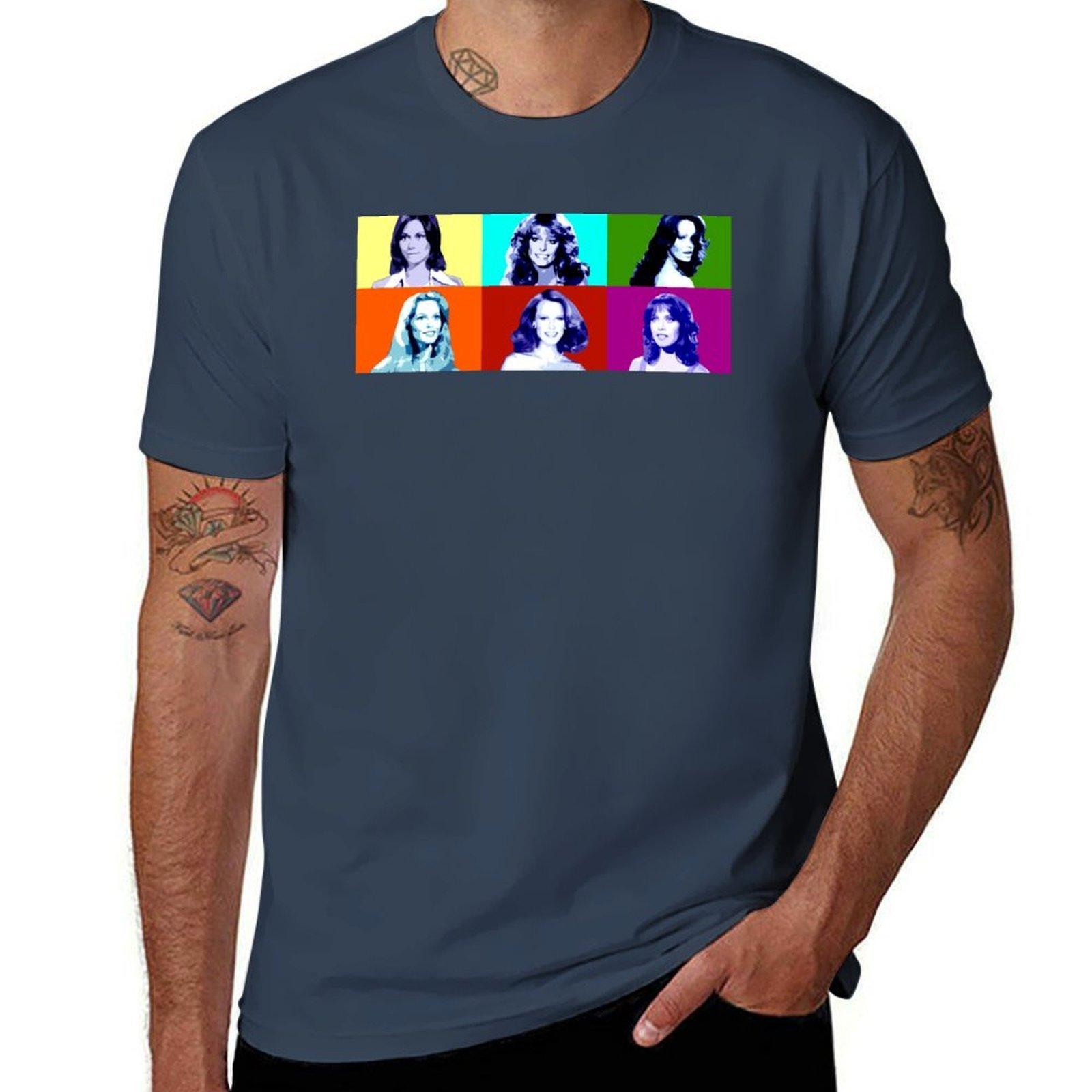 Charlies Angels Warhol Pop Art Tshirt Big And Tall Basic Tee Shirt S