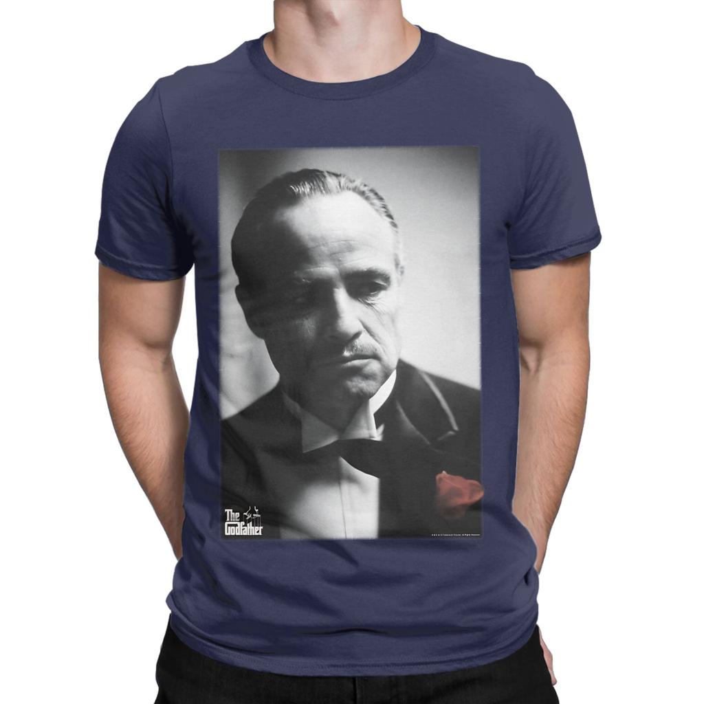 The Godfather Vito Corleone Rose Portrait Funny Graphic 100 Cotton TShirt The Godfather Tops Tees For Unisex