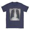 Skelett Brustkorb Röntgen Herren T-Shirts Lässige T-Shirts Kurzarm O-Ausschnitt T-Shirt Baumwolle Große Größen Oberteile