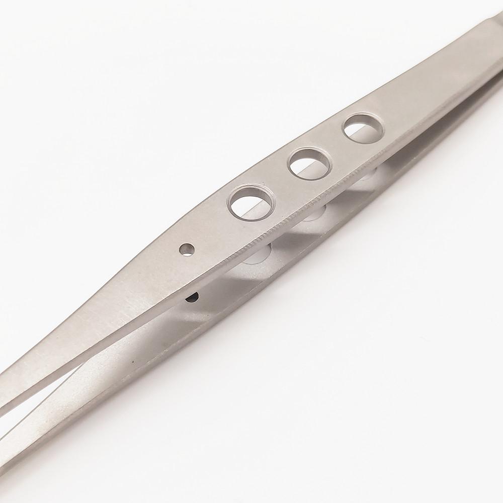 Dental Chirurgische Naht Pinzette Spitze Mit Loch Betrieb Nähen Pinzette College Pinzette Baumwolle Dressing Pinzette Gezahnte Spitze Zahnarzt Werkzeuge