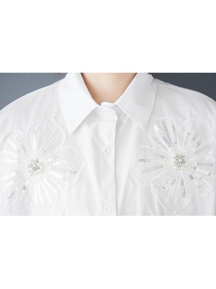 Xitao Camisa Holgada Patchwork Irregular HQQ2434