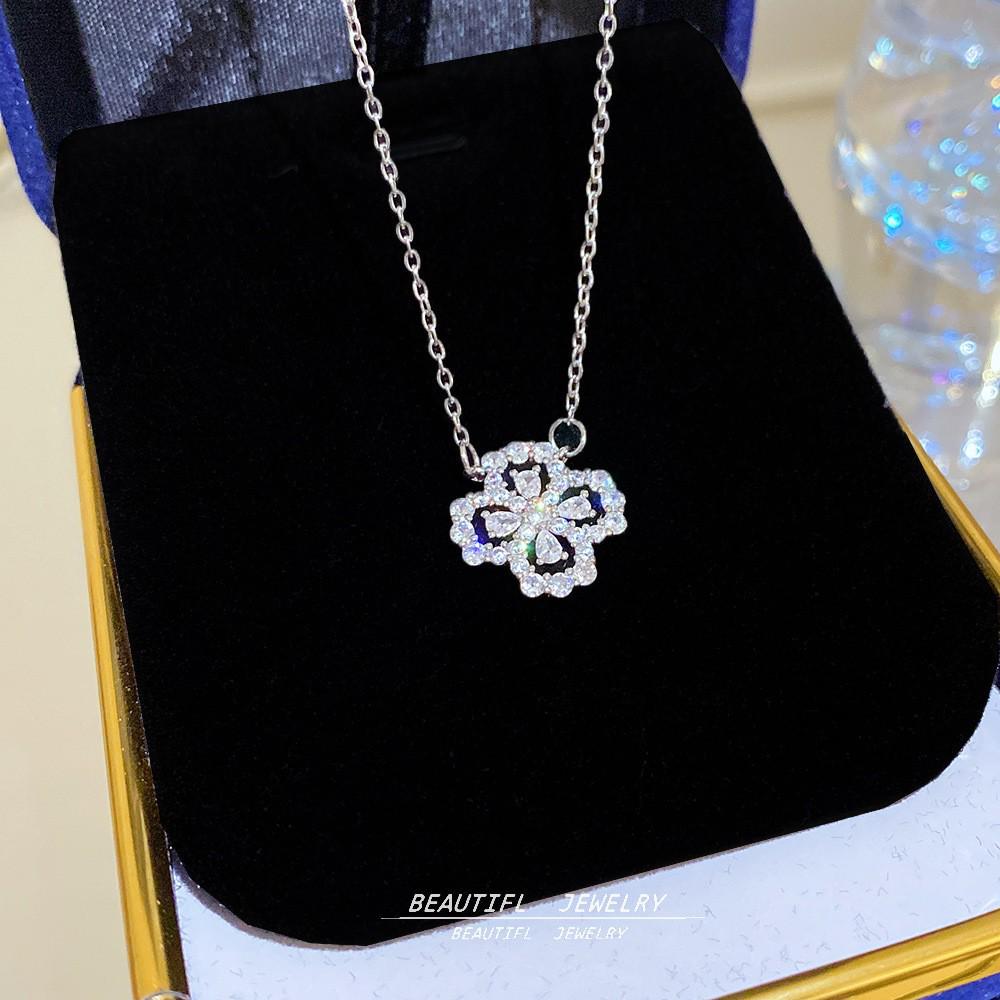 18K Gold Titanium Rhombus Clavicle Chain Necklace - Women’s Trendy Geometric Choker Pendant