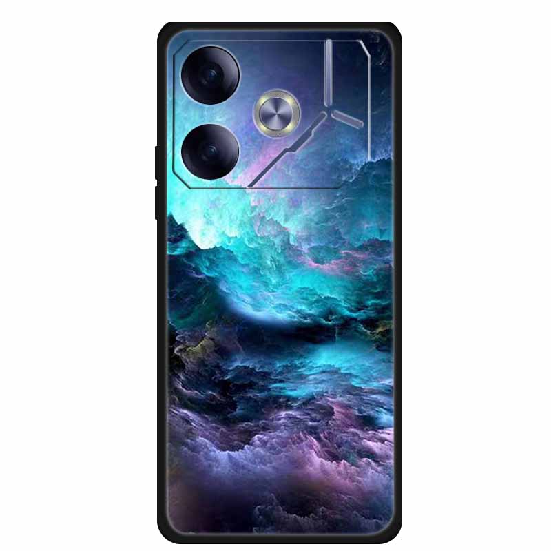 Phone Case For Tecno Pova 6 Back Cover Case Shockproof Black Silicone Soft Funda For Tecno Pova 6 Case Pova6 6.78" Capas Coque