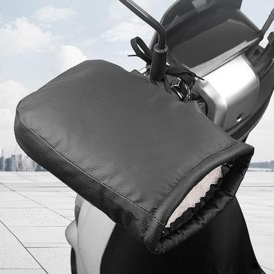 Winter Motorrad Verdickte Lenkerstulpen Griff Lenkerhandschuhe Regendicht Fleecefutter Fahrwärmer Handschuhe für E-Bike Motorrad