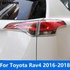 Rear Light Lamp Cover Trim For Toyota Rav4 Rav 4 2016 2017 2018 Chrome Taillight Tailamp Protector Bezel Accessories Car Styling