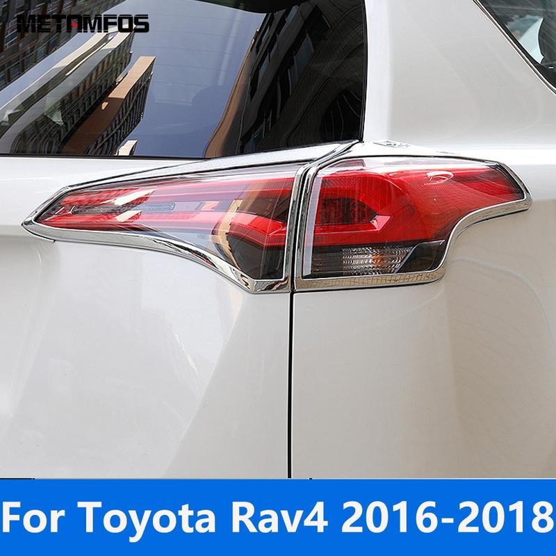 

Накладка на задний фонарь для Toyota Rav4 Rav 4 2016 2017 2018 Хромированная накладка-защита заднего фонаря Аксессуары Стайлинг автомобиля
