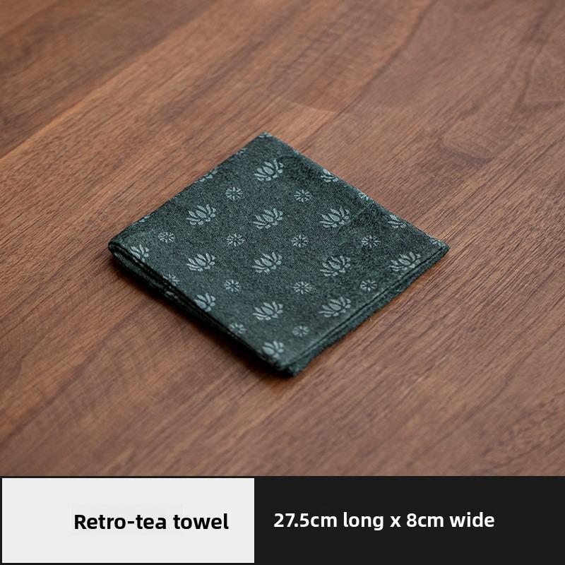 Chinese cotton and linen fabric coaster tea ceremony accessories tea mat tea towel household small square towel tea