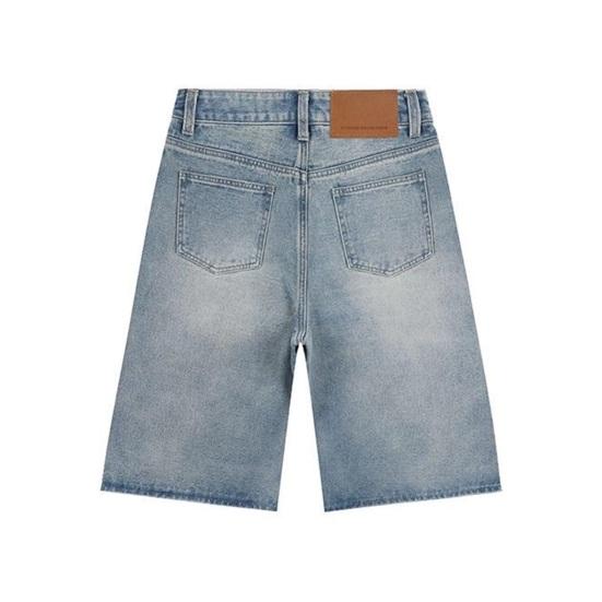 Yousheng Cropped Jeans for Women Wide Leg High Waisted Denim Pants Summer Casual Short Baggy Jeans with Pockets