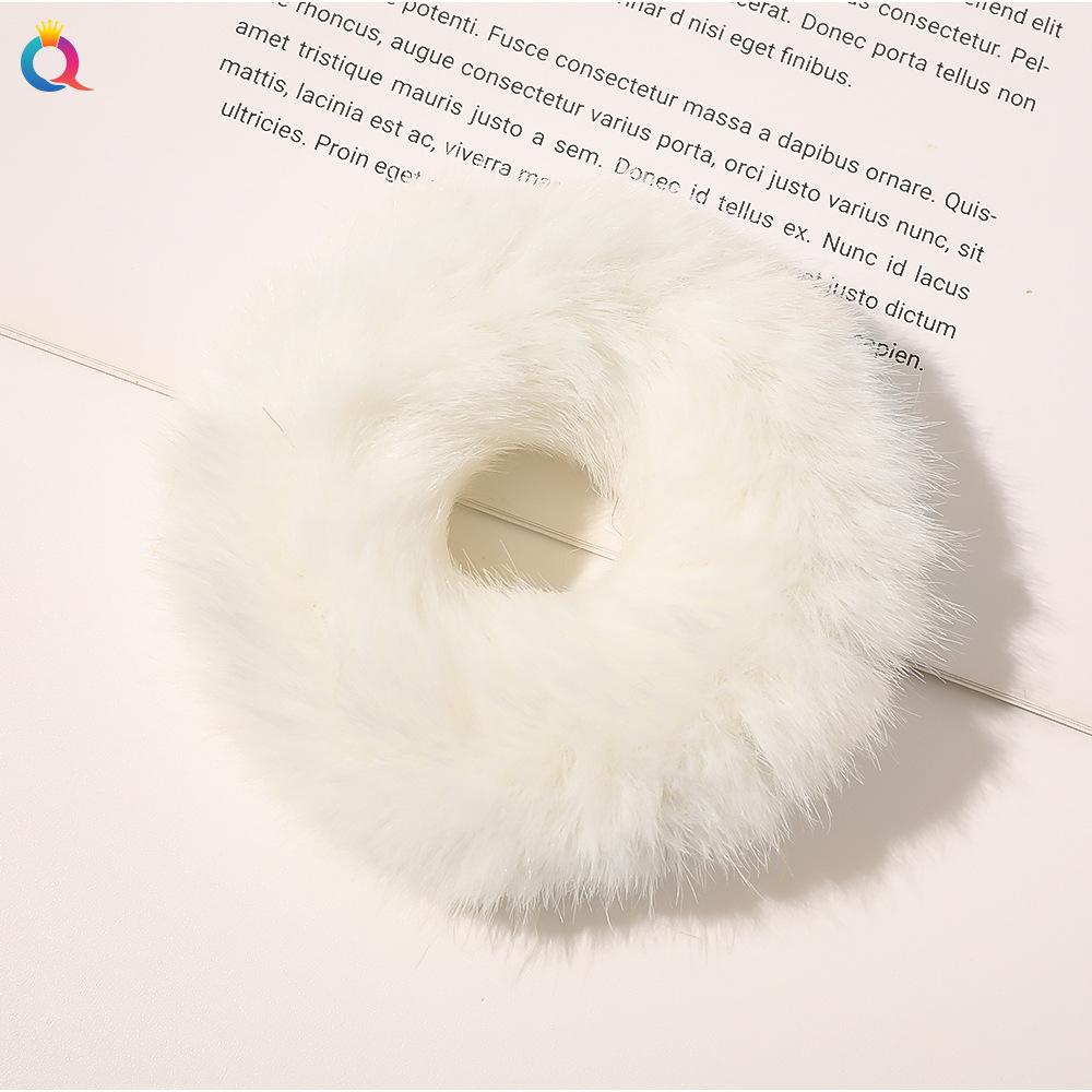 Herbst und Winter Weiche Bindekopf Imitation Kaninchenhaar Dickdarm Haarband Niedlich Flauschig Dickdarm Haaraccessoires