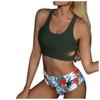 Women Sexy  Print Bikini Set Push Up Bathing Swimwear High Waist Swimsuit