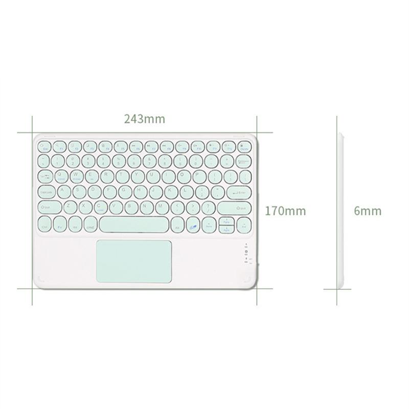 Bluetooth Wireless Keyboard With Touchpad Hebrew Spanish Korean For iPad Pro Air for Huawei Android Windows Tablet
