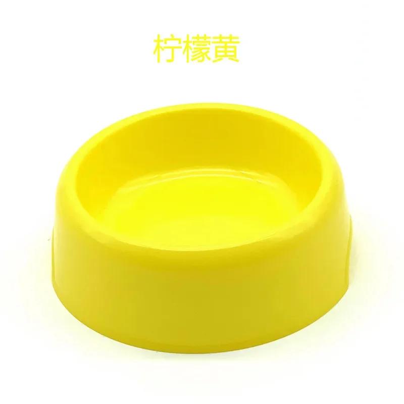 New Nordic Solid Color Style Pet Plastic Bowl Simple Round Mouth Dog Bowl Small Fresh Dog Food Set Cat Pet Bowl Dog Accessories