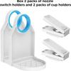 A Set of Laundry Detergent Dispenser Cup Holder, Upgraded Nozzle Button and Organization of the Laundry Cup Holder and Drip Tray