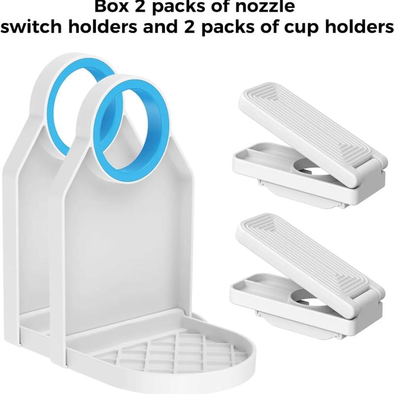A Set of Laundry Detergent Dispenser Cup Holder, Upgraded Nozzle Button and Organization of the Laundry Cup Holder and Drip Tray