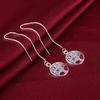 925 Silver Earrings For Women Wedding Jewelry Tree Of Life Girl Gift Cute Fashion Christmas Couple Hoop