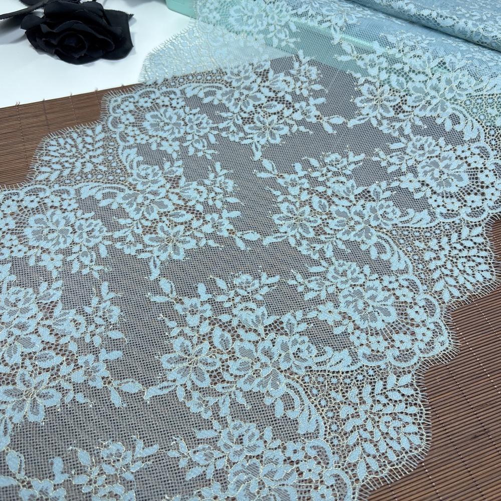 3m x 31.5cm French Chantilly Lace, Non-stretch Corded Eyelash Lace Fabric for Sewing, Bra, Underwear, Lingerie, Dress, Garment, Crafting