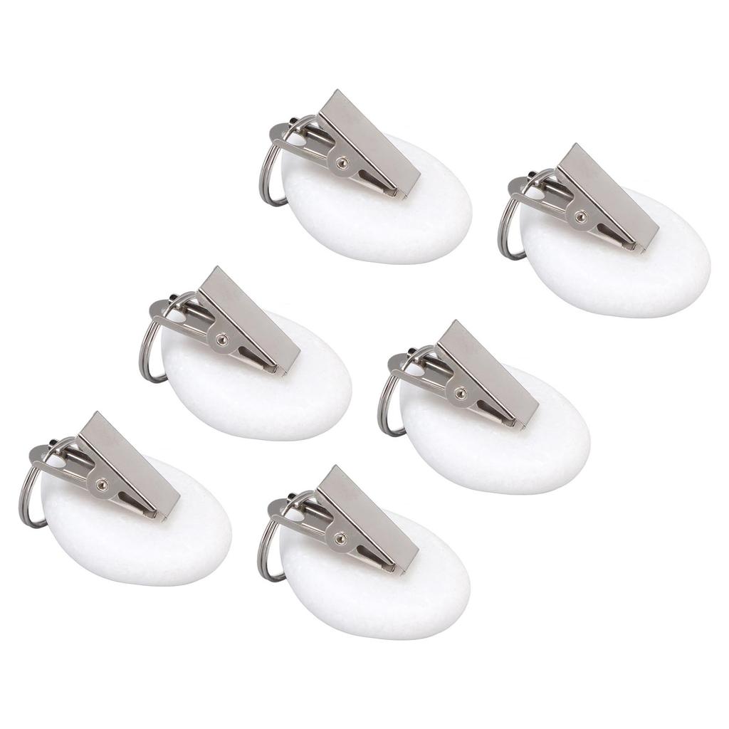 6 sztuk obciążników do obrusu Marmur Stal Nierdzewna Mały Rozmiar Wodoodporne Odporne na Rdzę Trwałe Klipsy Obciążniki na Imprezę