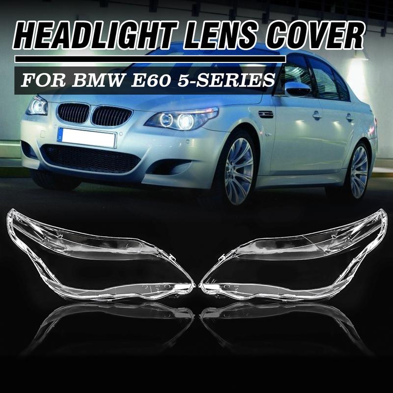 Car Front Headlamp Clear Cover For BMW 5-Series E60 E61 525i 530i 545i 550i 2003-2010 Headlight Shell Lens Cover Lampshade