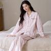 1011 great-looking pajamas women's spring and autumn cotton long-sleeved pullover V-neck cotton autumn and winter loungewear set