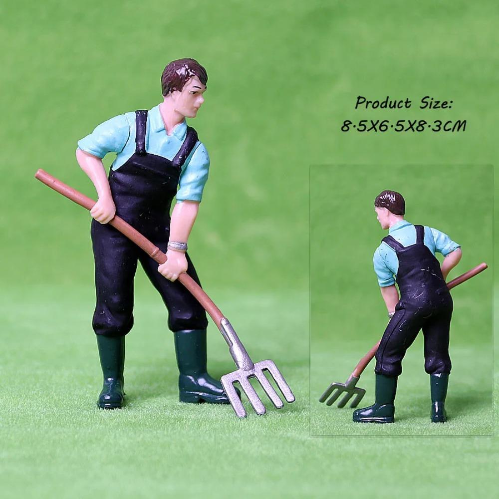 17 BUC Asortate Simulare Fermier oameni Model Figurine de Acțiune Păpușă PVC Figurine Personal Fermă Seturi de Joacă Jucării Educative pentru copii