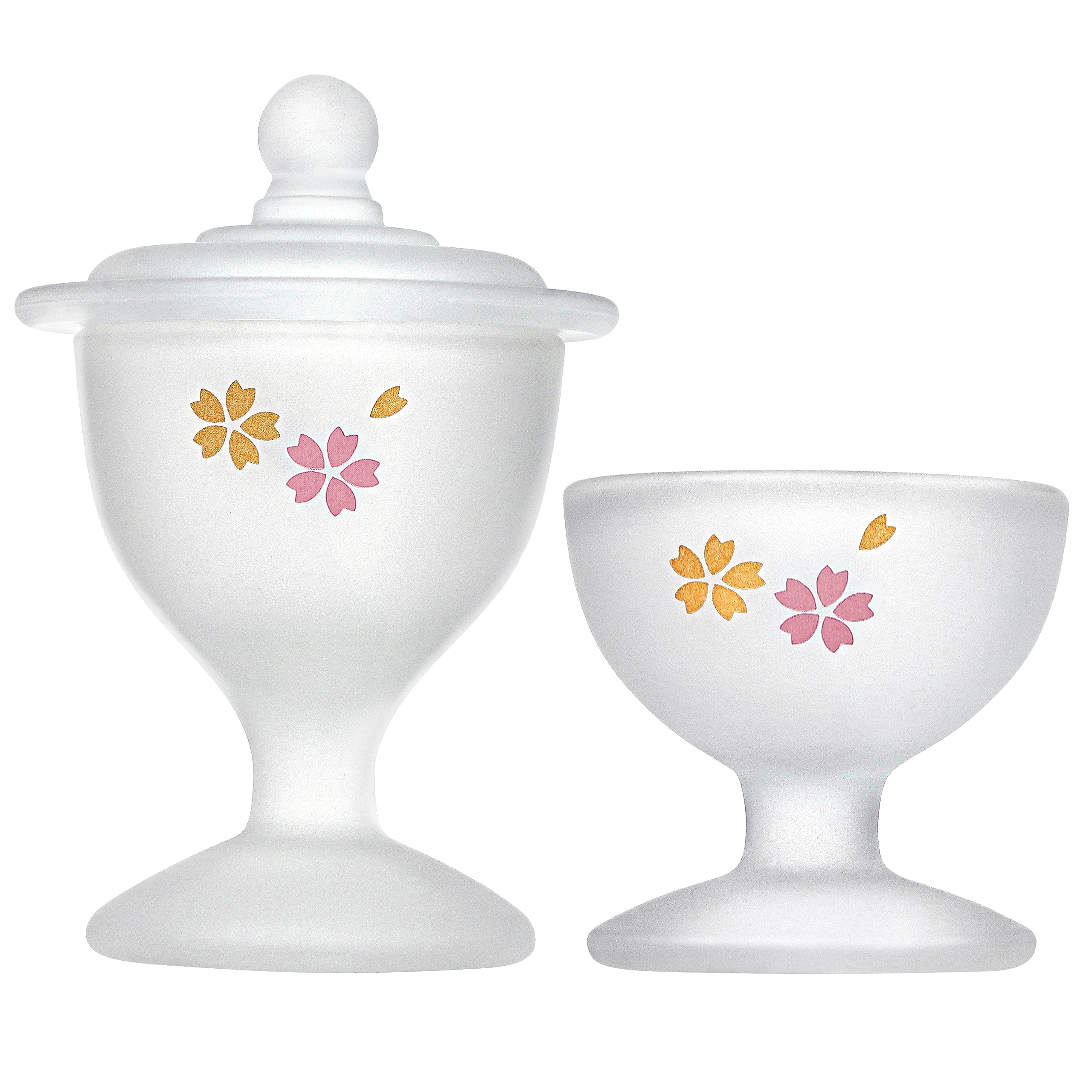 

Akazawa Choyo Buddhist Altar Set, Frosted Glass Buddhist Tea Set (White), Water and Rice Container