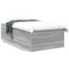 VidaXL Bed Frames Sonoma Grey 75x190 Cm Engineered Wood, Bedroom Furniture, Slatted Base, Panel Bed, Bed, Bed 3280984