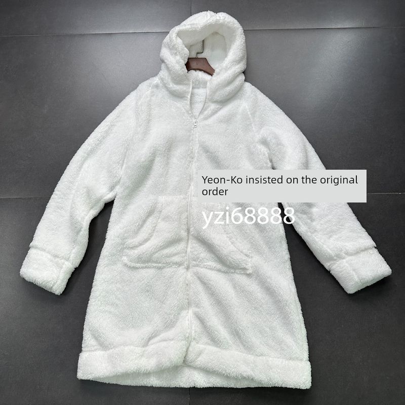 

Дорогой заказ Удобная зимняя флисовая подкладка Модная толстовка Ночная сорочка Женская коралловый флис Мягкая и удобная Теплая домашняя одежда White plush L/XL