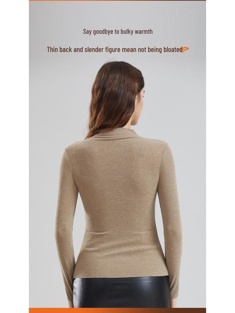Seamless High-Neck Slim Fit Women's Autumn/Winter Warm Base Layer Innerwear