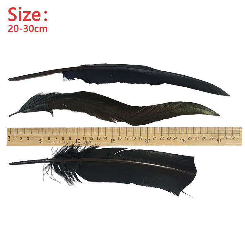 20-30 cm Dlouhá Černá Pírka Pro Řemesla Krůtí 10 ks Plumas Dekorace Velké Bažantí Ocas Piume Klobouk Vázy Karneval Dům Zakřivená