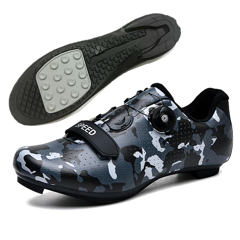 Men Cycling Shoes Outdoor Rubber Flat-Bottomed Lockless Bicycle Sports Women Road Racing Shoes Unisex MTB Cycling Shoes