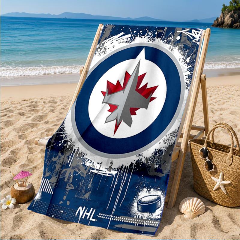 Jets Hockey Team Beach Towel, Super Soft Microfiber, Perfect Gift for Her/Him, Birthday, for Pool, Beach, Travel, Decor Beach Party