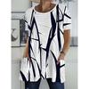 Women'S Short Sleeved Loose Top Fashion Casual Round Neck T-Shirt Easy Versatile Design Clothing