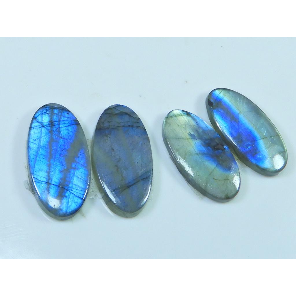 43Cts. Natural Labradorite (22-25mm Each)  02Pcs Oval Cabochon Matched Pair SK-3118