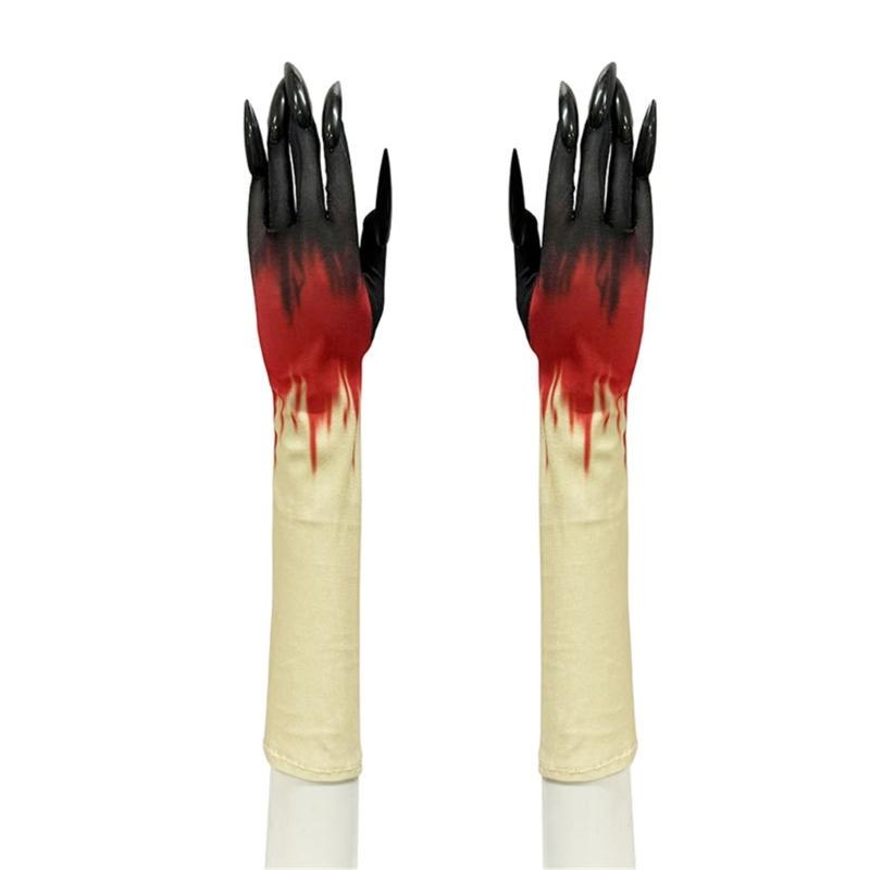 Realistic Horror Nails Gloves For Halloween Costume Party Accessories Practical Scary Claws Scary Role Play Gloves