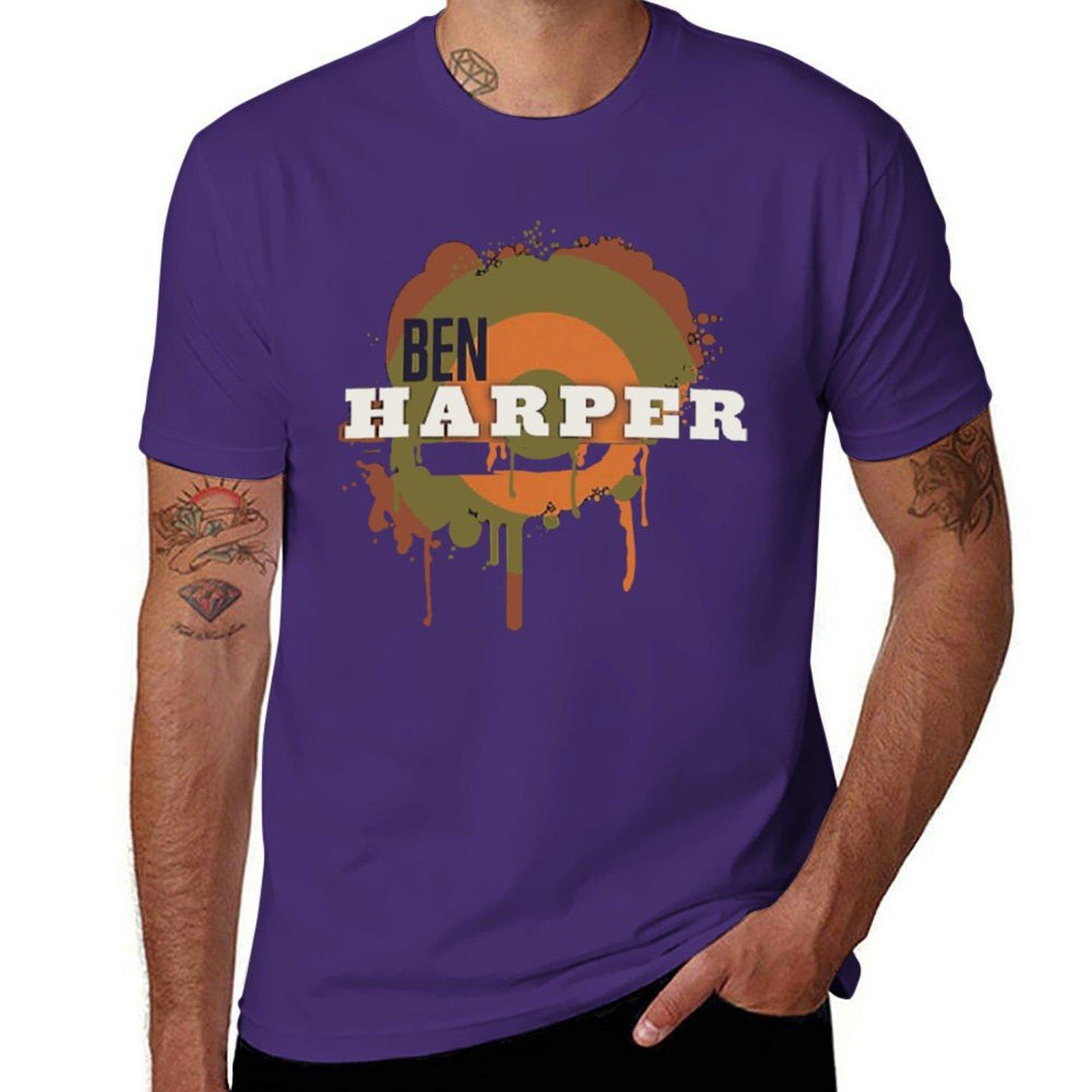 GUOYAN TOP Ben Harper T-Shirt shirts voor een jongen gepersonaliseerde customs ontwerp je eigen Korte mouw shirt heren M