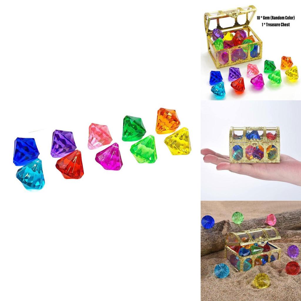 Diy Diamond Gemstone Toy For Girls Plastic Material 10pcs Set Develops Various Abilities